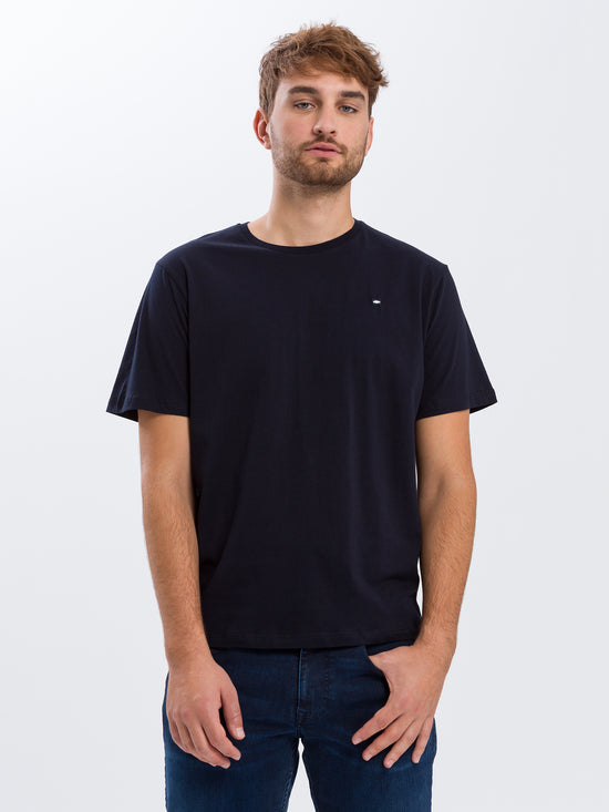 Basic Herren T-Shirt in navyblau