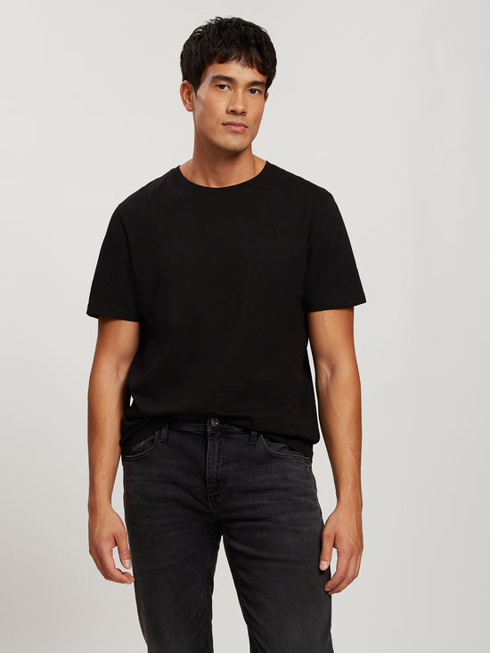 Basic Herren T-Shirt in schwarz