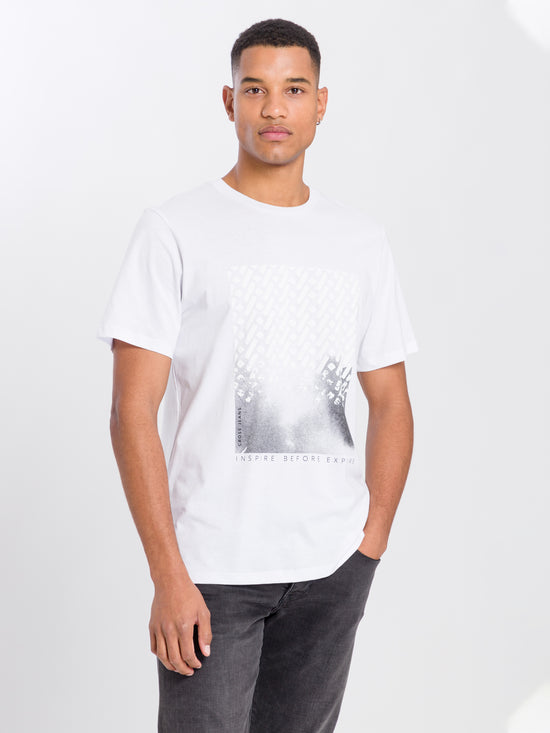 Herren T-Shirt Regular weiß