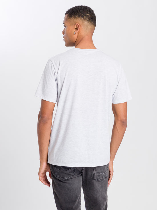 Herren Regular Print T-Shirt grau