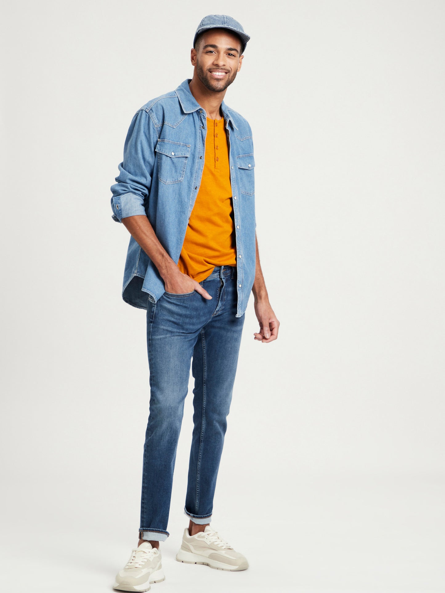 Mustard yellow shirt with jeans hotsell