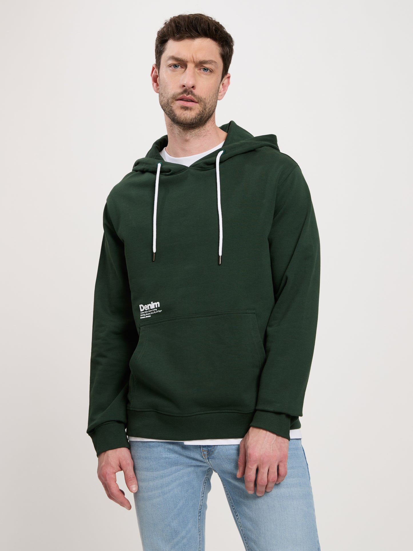 Men's regular hoodie in forest green