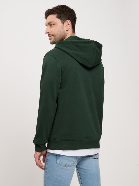 Herren Regular Hoodie in wald grün