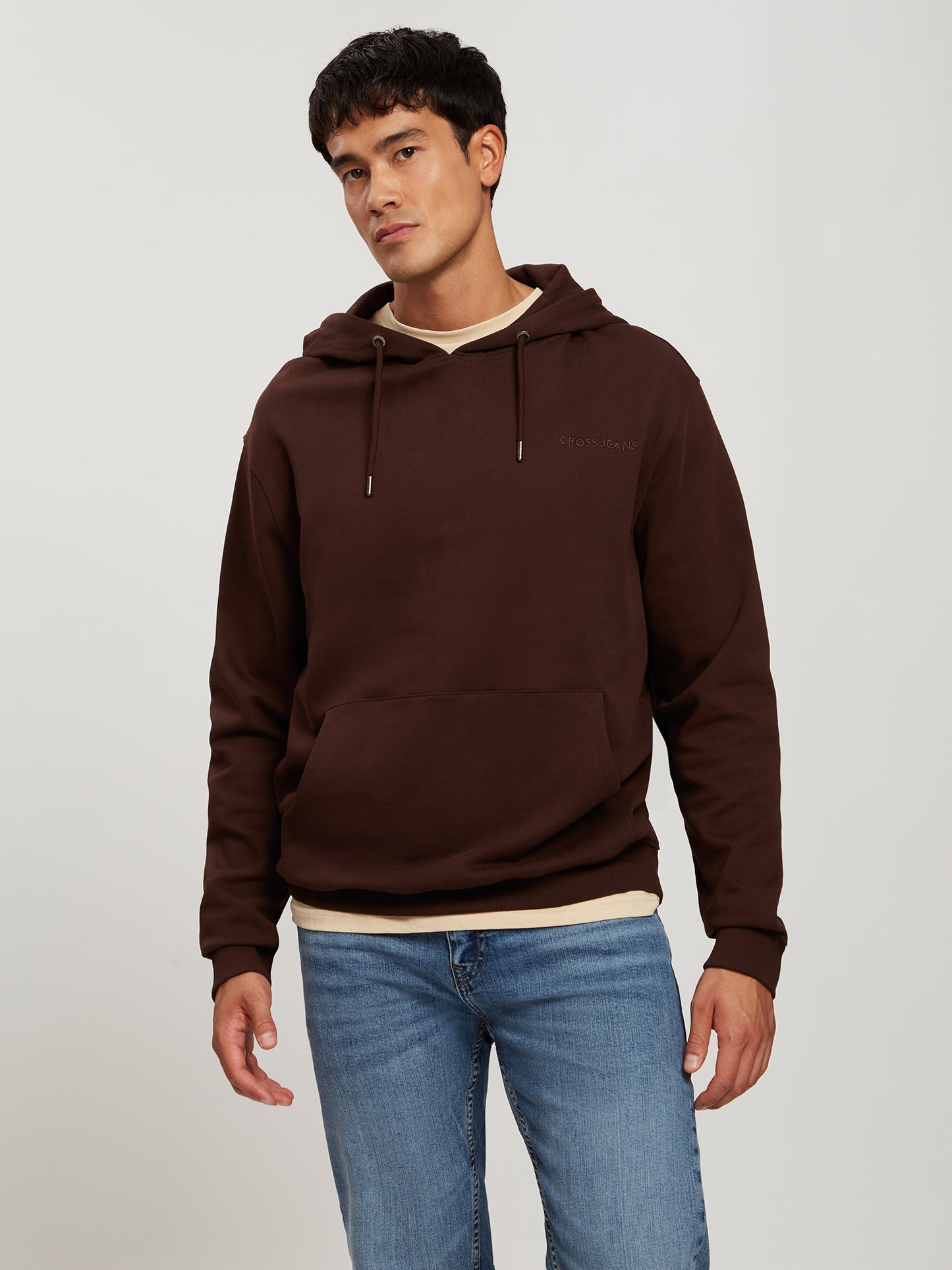 Men's regular hoodie brown