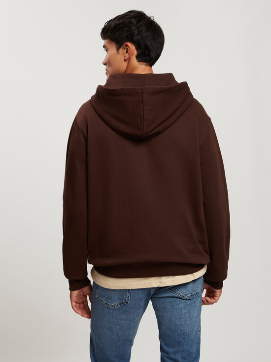 Men's regular hoodie brown