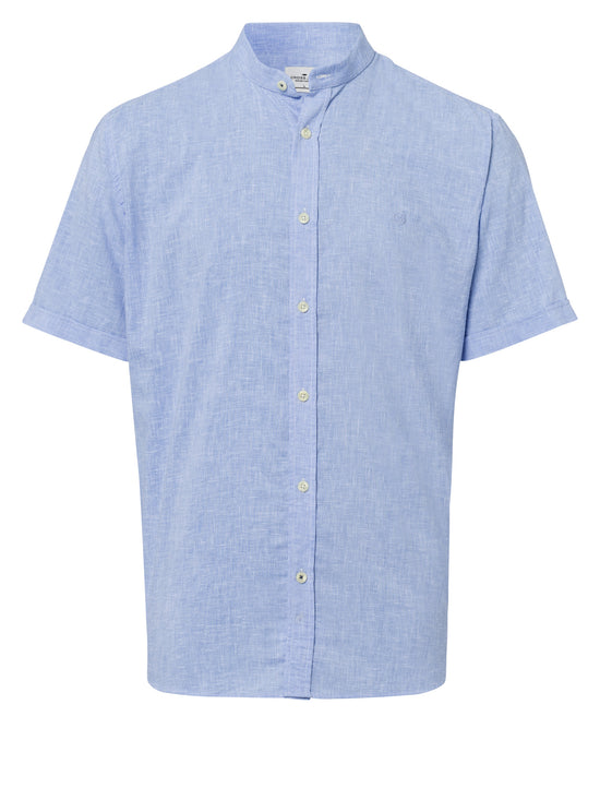 Men's regular long-sleeved shirt blue