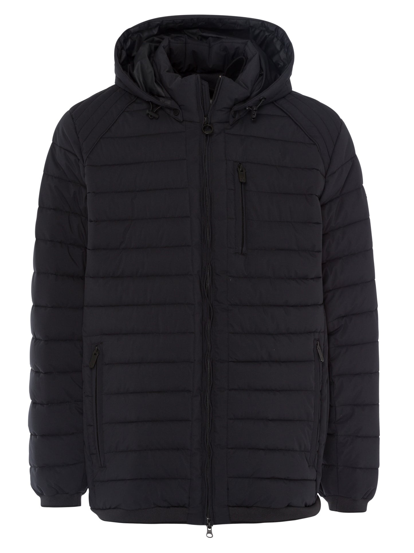 Men's regular quilted winter jacket in black