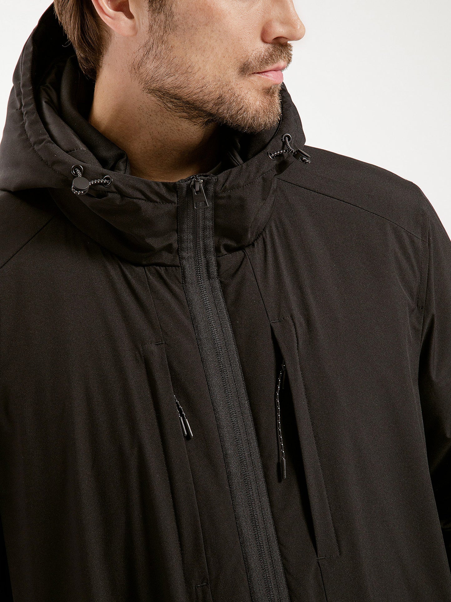 Regular Herren Winterjacke in Schwarz