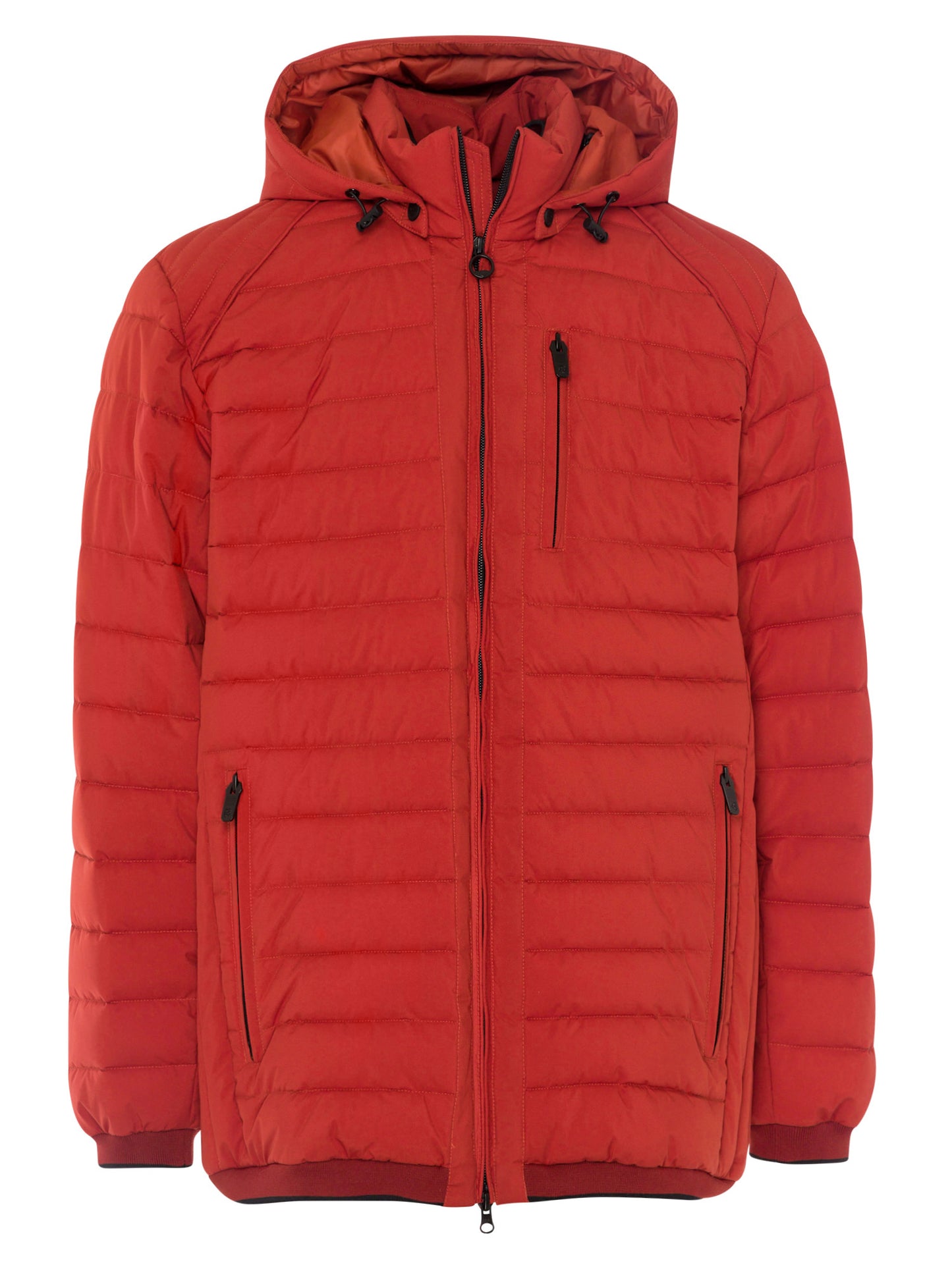 Regular men's winter jacket in red