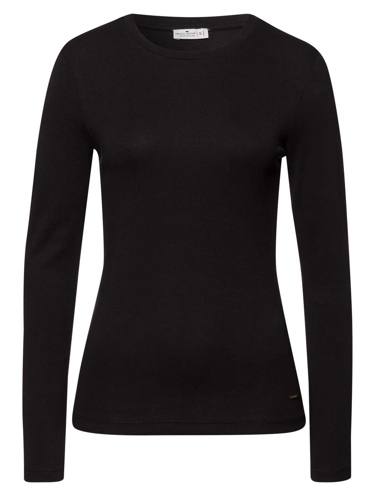 Women's Regular Long Sleeve Shirt in Black