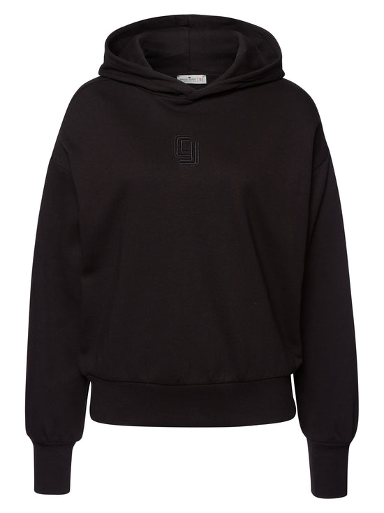 Damen Hoodie Regular in schwarz mit CJ Logo