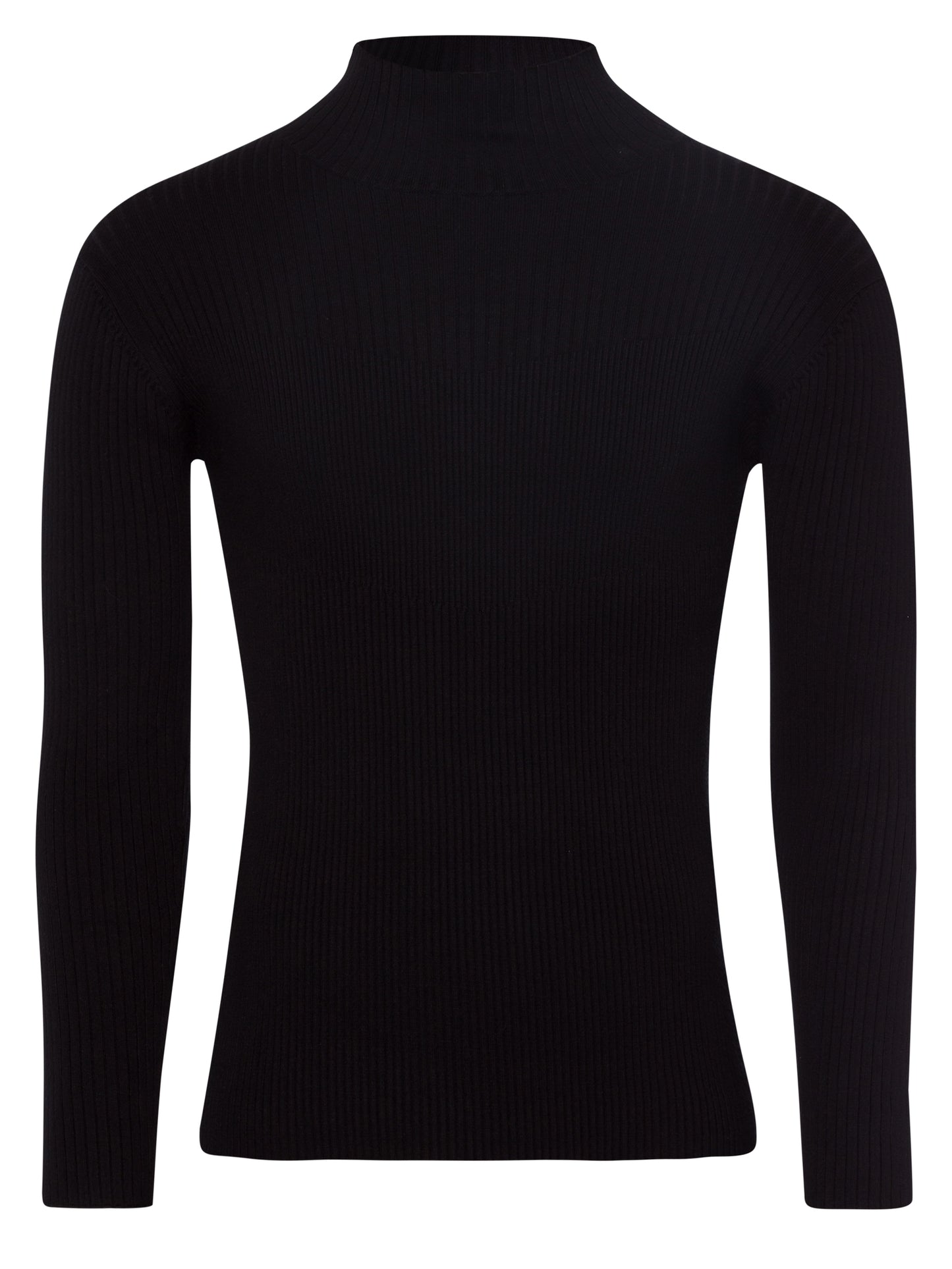 Damen Stehkragenpullover schwarz