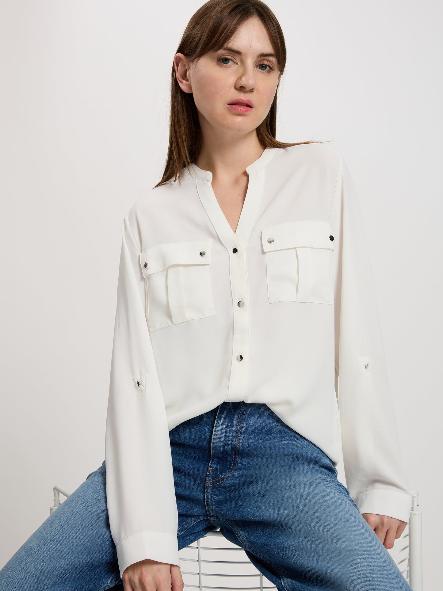 Damen Blouson weiß