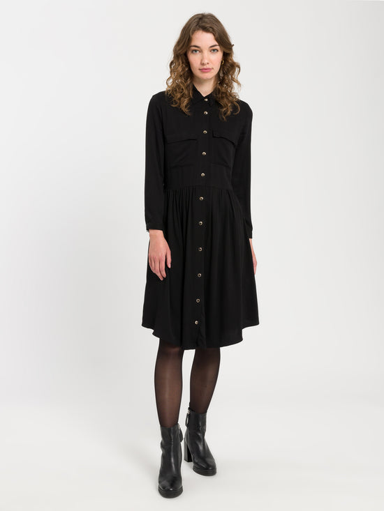 Ladies blouse dress in black