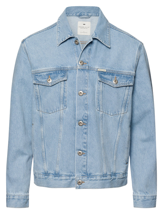 Herren Jeansjacke Denim Jacket Regular Fit hellblau