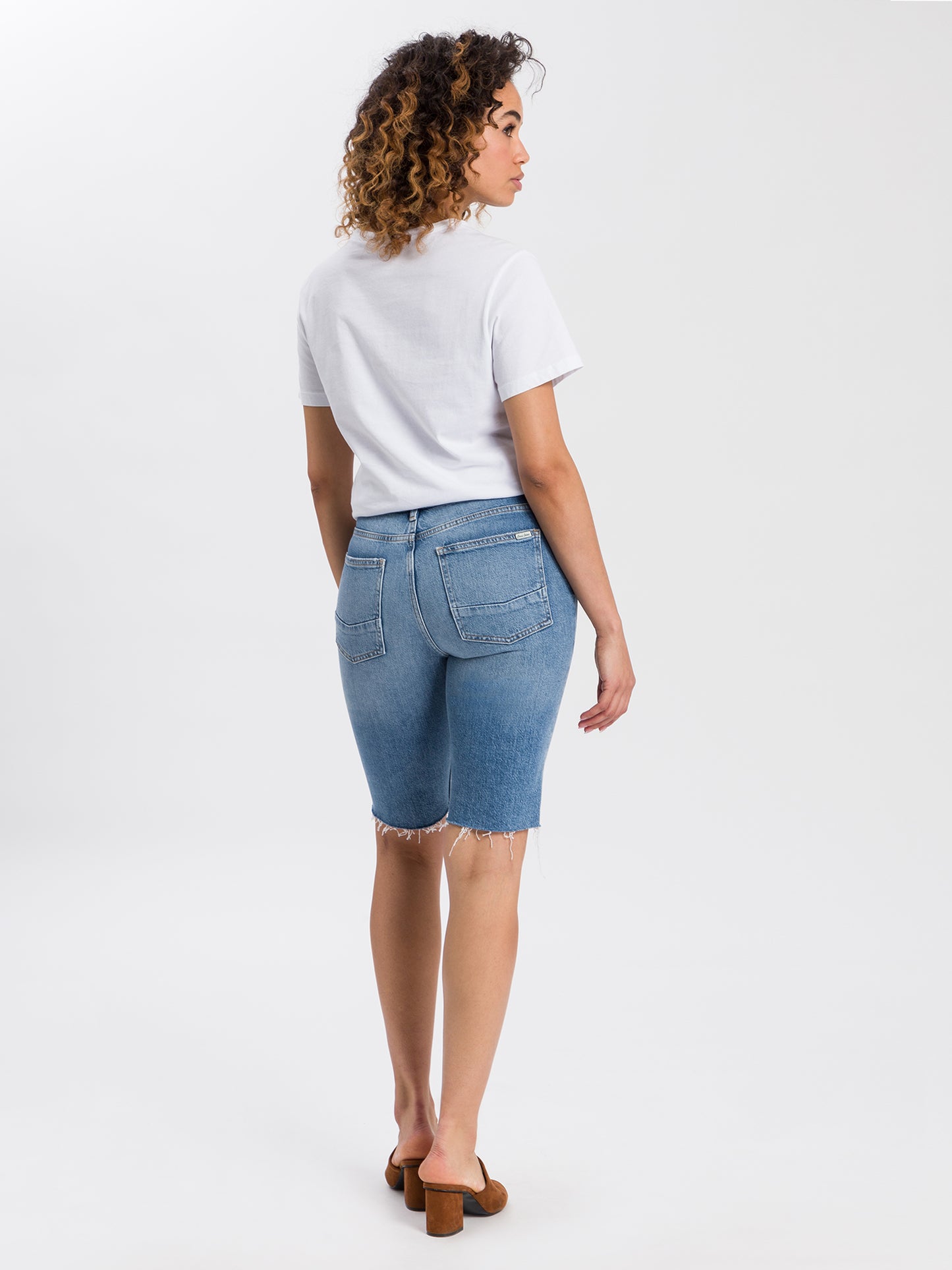 Marisa Damen Jeans Shorts hellblau