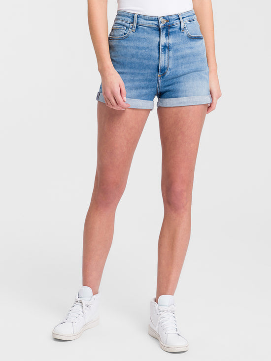 Damen Jeans Shorts hellblau