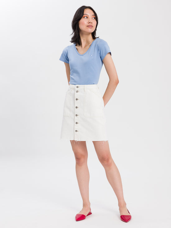 Women's jeans skirt white