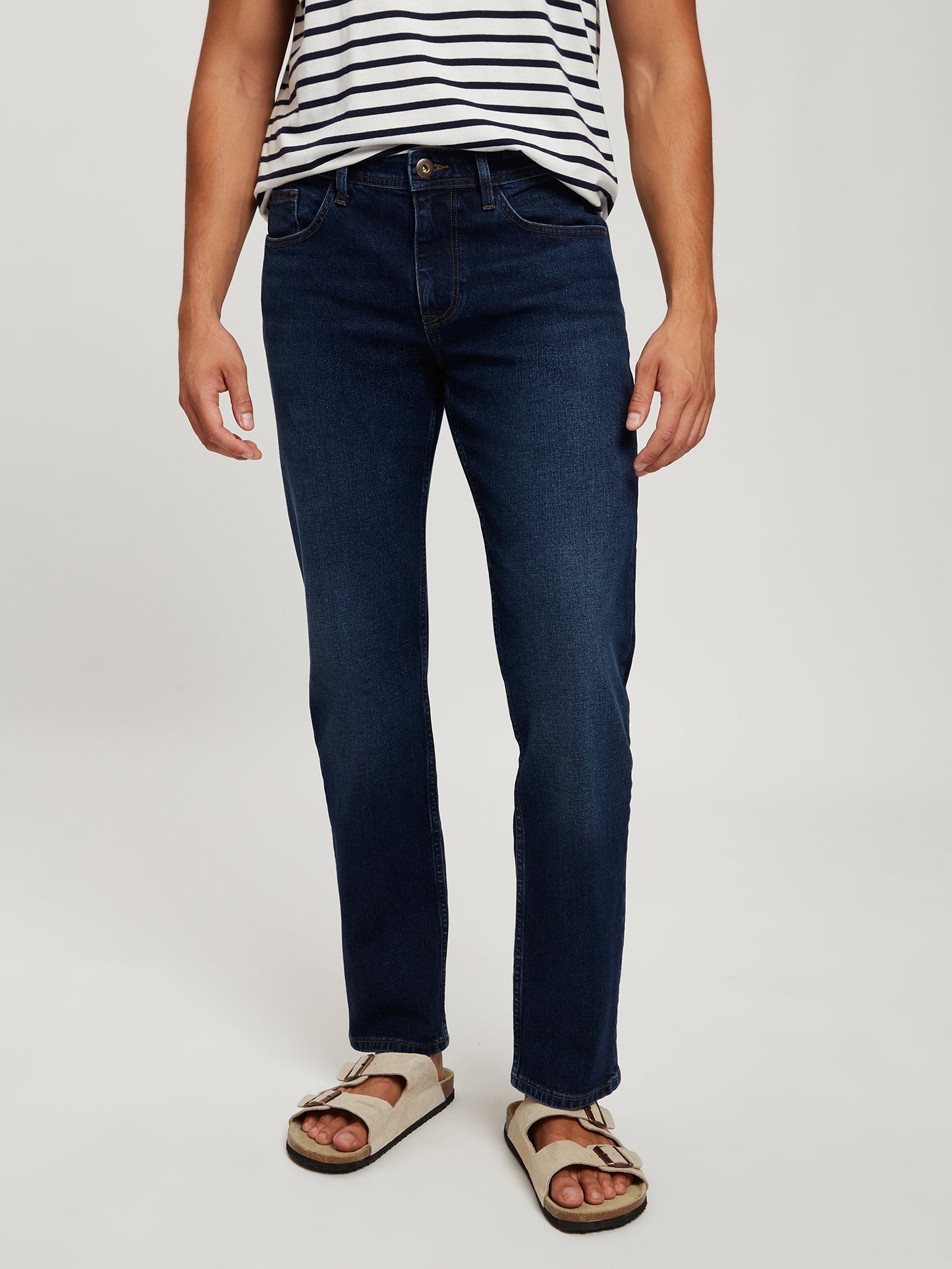 Antonio Herren Jeans Relaxed Fit Straight Leg tiefblau