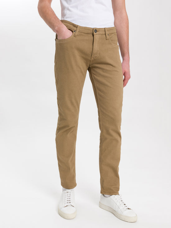 Damien men's jeans slim fit regular waist straight leg beige