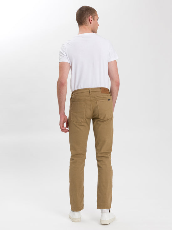 Damien men's jeans slim fit regular waist straight leg beige