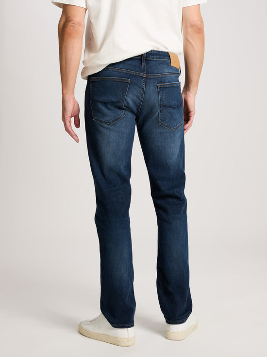 Damien Herren Jeans Slim Fit Regular Waist Straight Leg dunkelblau.