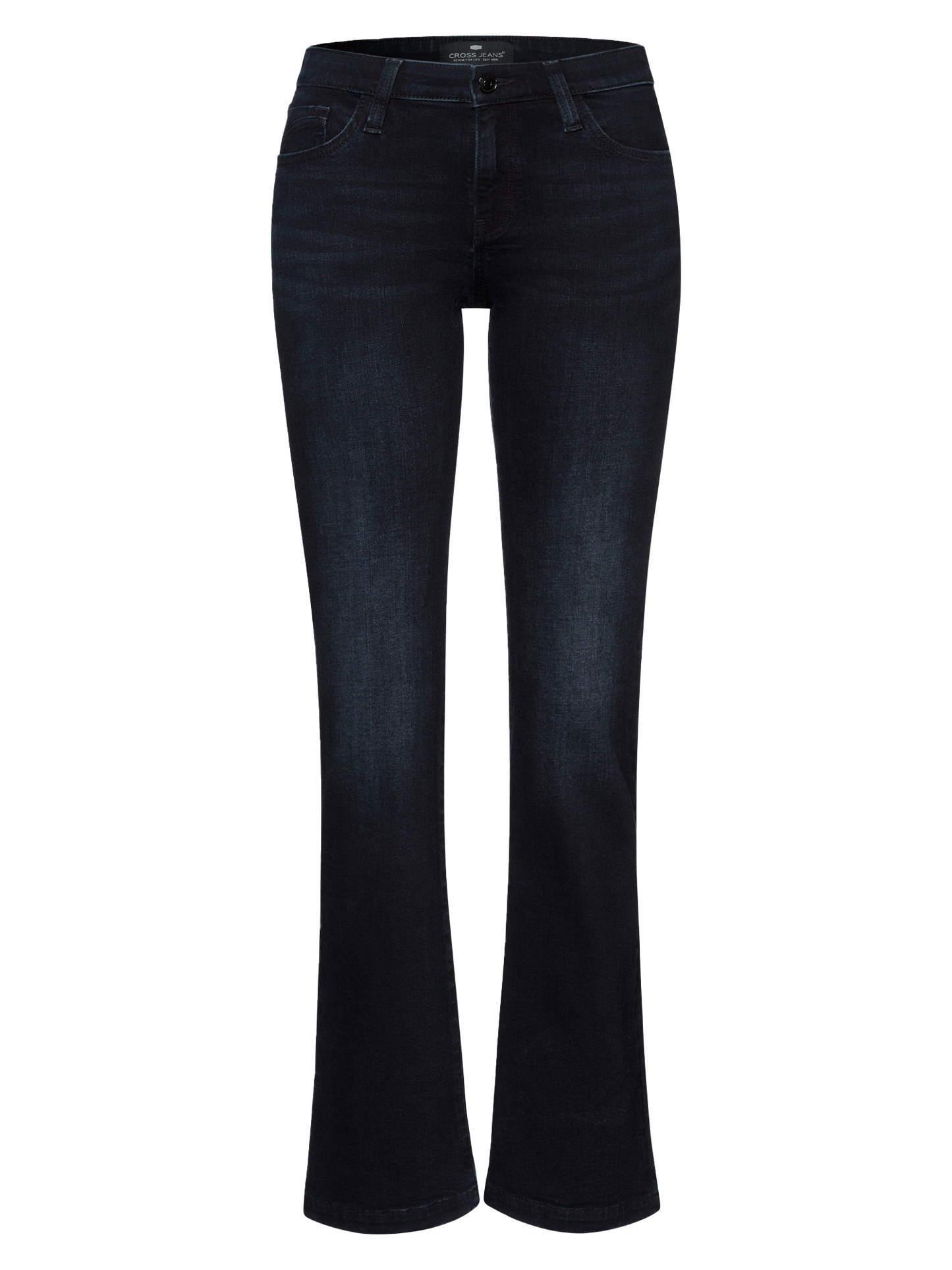 Lauren Damen Jeans Regular Fit Mid Waist Bootcut blau-schwarz.