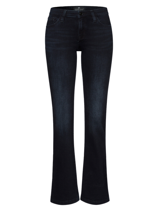 Lauren Damen Jeans Regular Fit Mid Waist Bootcut blau-schwarz.