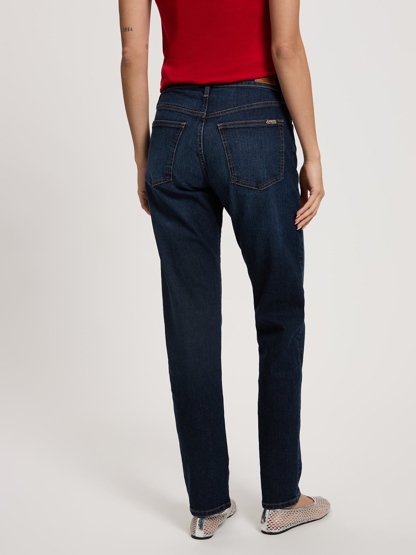 Emilia Damen Jeans Regular Fit Mid Waist tiefblau