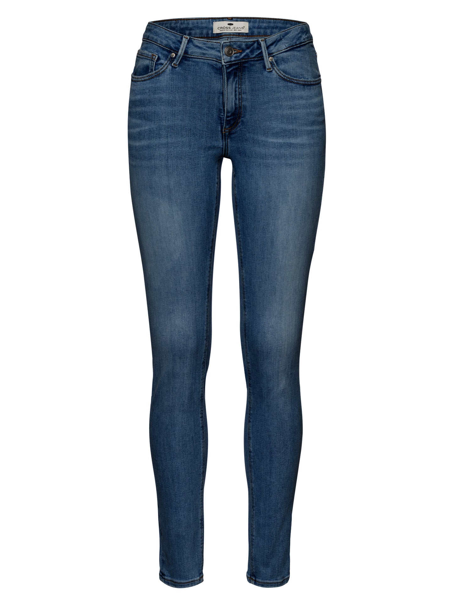 Alan Damen Jeans Skinny Fit Mid Waist hellblau