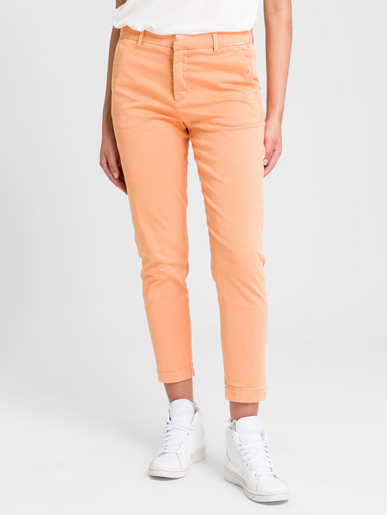 Damen Jeans Chino hellorange