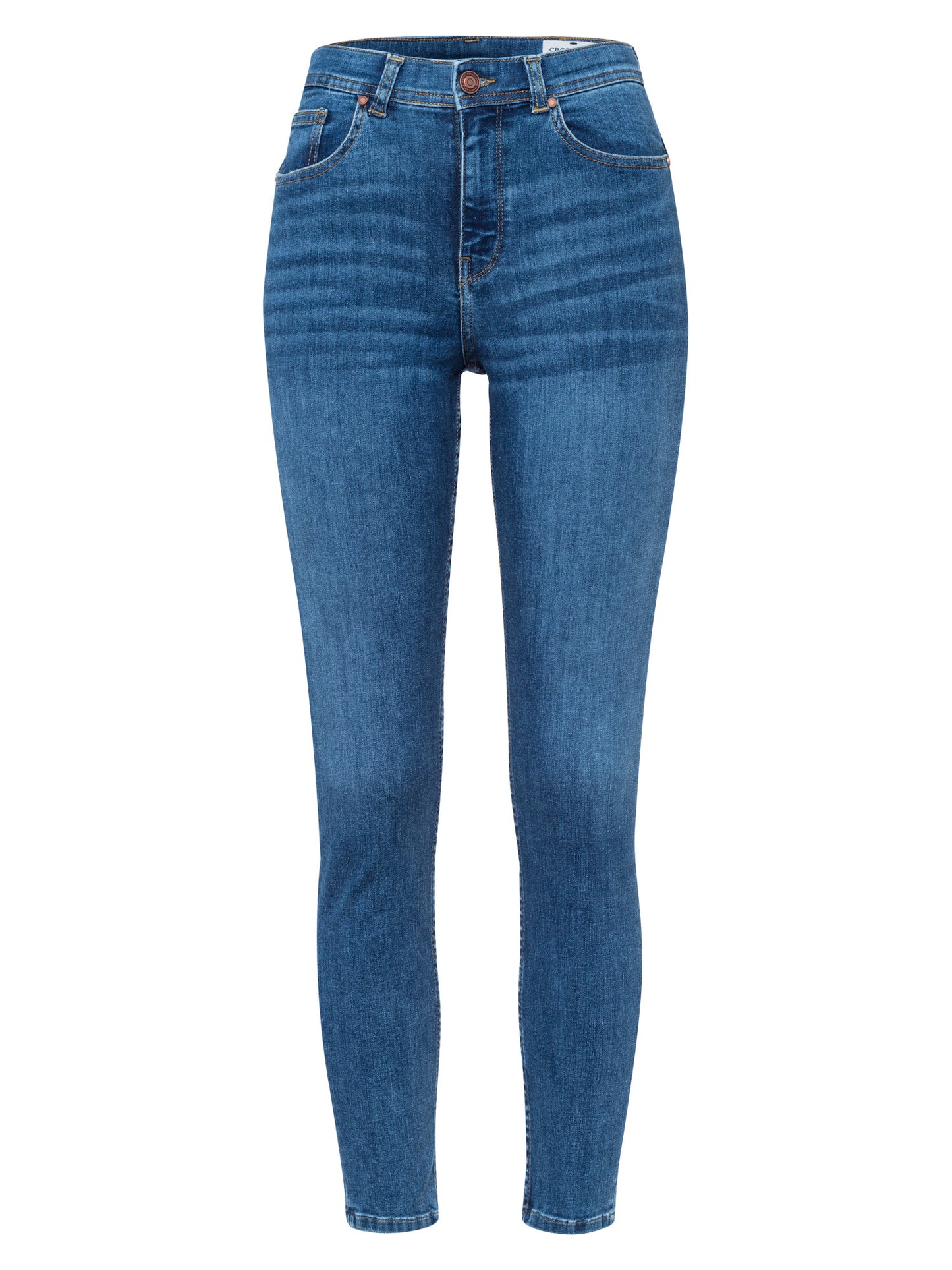 Judy Damen Jeans Super Skinny Fit High Waist Ankle Lenght blau